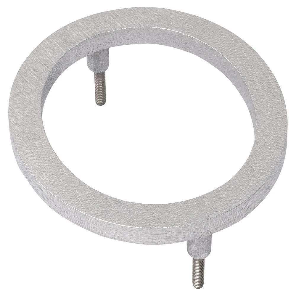 Montague Metal Products 8 in. Brushed Aluminum Floating or Flat Modern House Number 0
