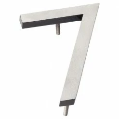 Montague Metal Products 16 in. Satin Nickel/Black 2-Tone Aluminum Floating or Flat Modern House Number 7