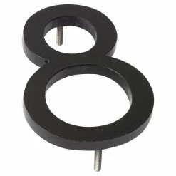 Montague Metal Products 16 in. Black Aluminum Floating or Flat Modern House Number 8