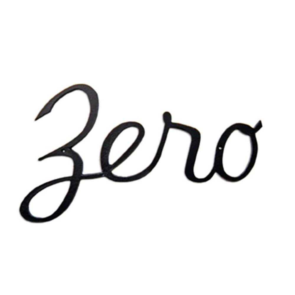 Montague Metal Products 5.25 in. Aluminum Script House Number Zero