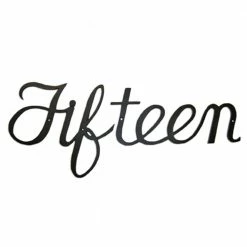 Montague Metal Products 5.25 in. Aluminum Script House Number Fifteen