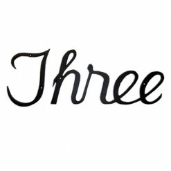 Montague Metal Products 5.25 in. Aluminum Script House Number Three