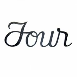 Montague Metal Products 5.25 in. Aluminum Script House Number Four