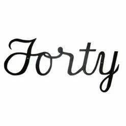 Montague Metal Products 5.25 in. Aluminum Script House Number Forty