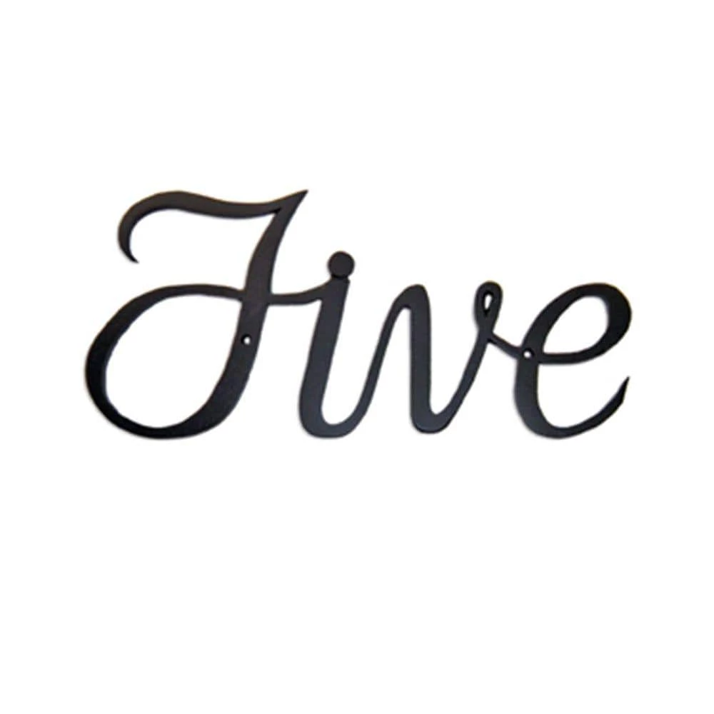 Montague Metal Products 5.25 in. Aluminum Script House Number Five