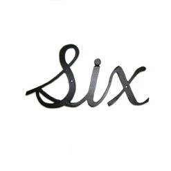 Montague Metal Products 5.25 in. Aluminum Script House Number Six