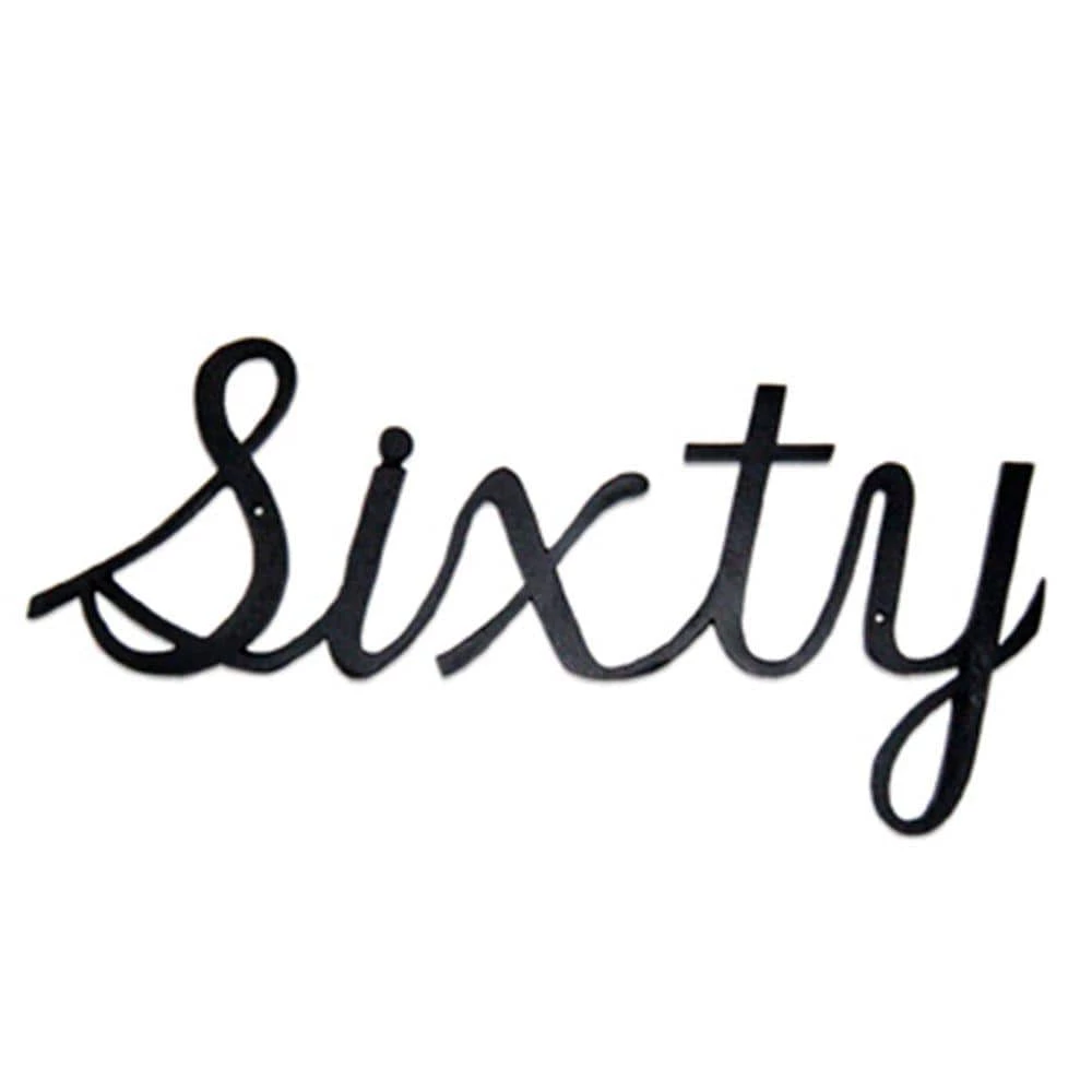 Montague Metal Products 5.25 in. Aluminum Script House Number Sixty