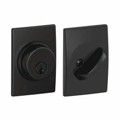 Schlage Century Matte Black Single Cylinder Deadbolt