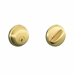 Schlage Bright Brass Single Cylinder Deadbolt