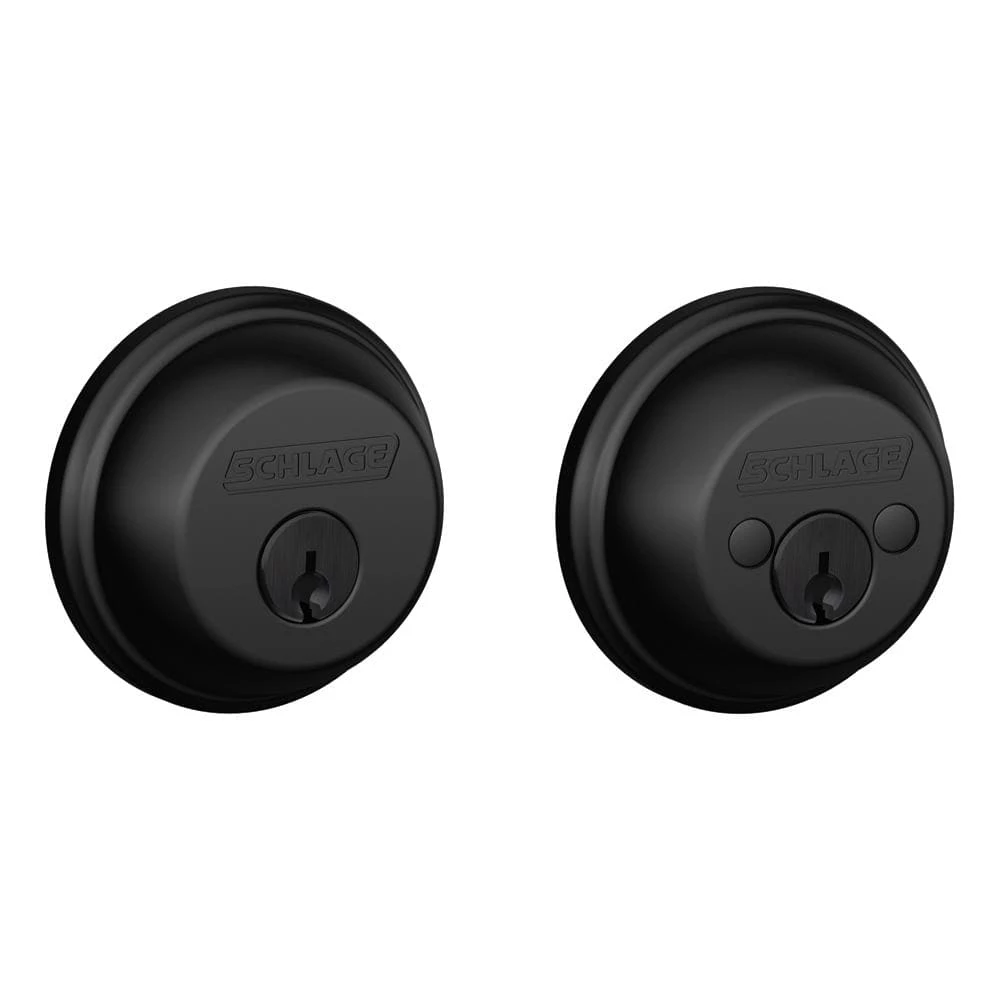 Schlage Matte Black Double Cylinder Deadbolt