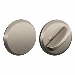 Schlage Satin Nickel Thumbturn Deadbolt with Exterior Plate