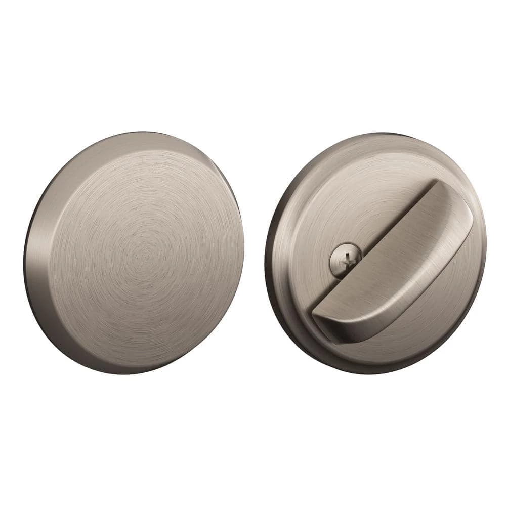 Schlage Satin Nickel Thumbturn Deadbolt with Exterior Plate
