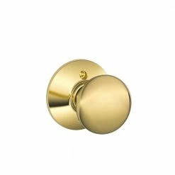 Schlage Plymouth Bright Brass Dummy Door Knob