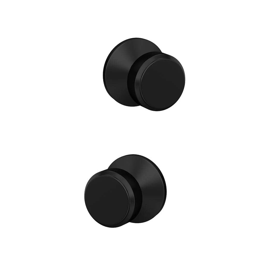Schlage Custom Bowery Matte Black Kinsler Trim Dummy Door Knob (2-pack) - Image 2