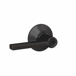 Schlage Custom Latitude Matte Black Keyed Entry Door Handle