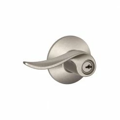 Schlage Sacramento Satin Nickel Keyed Entry Door Lever