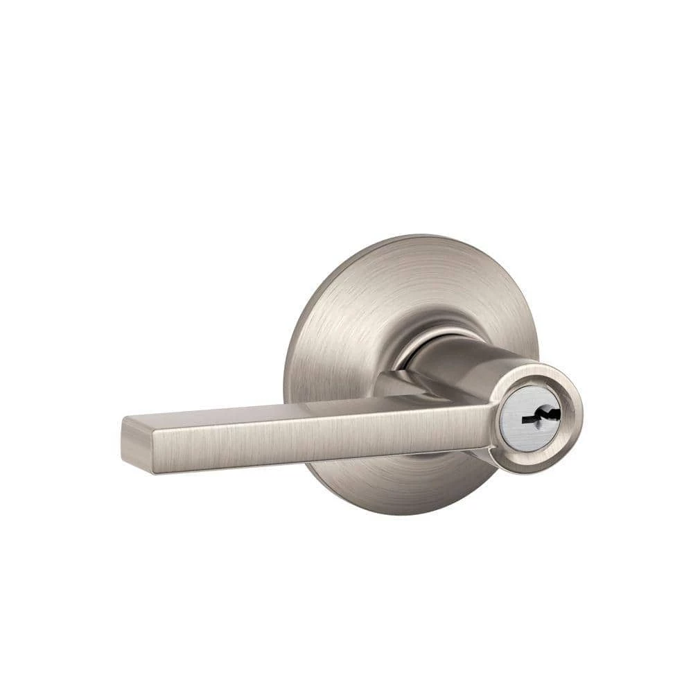 Schlage Custom Latitude Satin Nickel Keyed Entry Door Lever