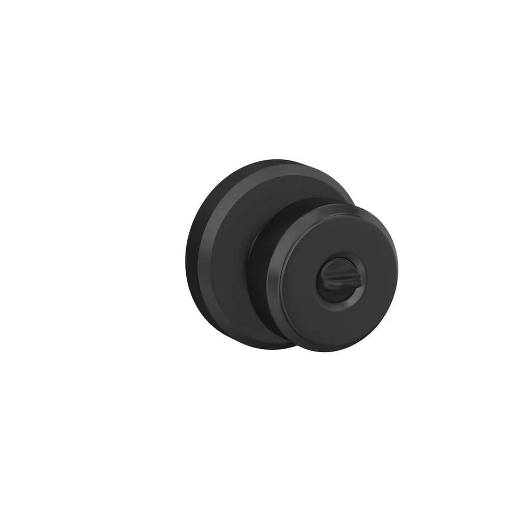Schlage Bowery Matte Black Keyed Entry Door Knob with Greyson Trim - Image 3