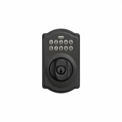Schlage Camelot Matte Black Keypad Electronic Door Lock Deadbolt