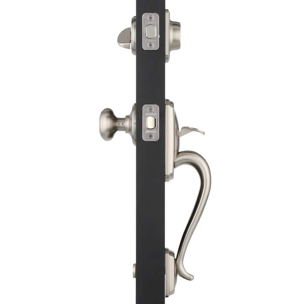 Schlage Georgian Satin Nickel Camelot Trim Single Cylinder Knob Door Handleset - Image 2