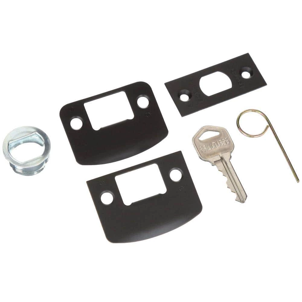 Schlage Camelot Aged Bronze Entry Door Handleset with Georgian Door Knob - Image 2