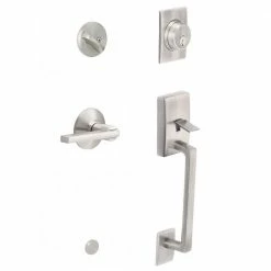 Schlage Latitude Satin Nickel with Century Trim Single Cylinder Door Handleset
