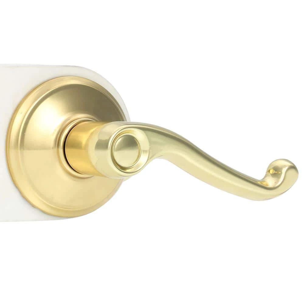 Schlage Flair Bright Brass Passage Hall/Closet Door Handle - Image 2