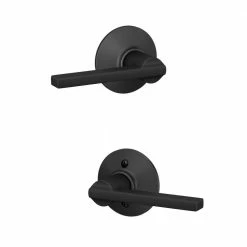 Schlage Latitude Matte Black Passage Hall/Closet Door Lever