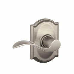 Schlage Accent Satin Nickel Passage Hall/Closet Door Handle with Camelot Trim