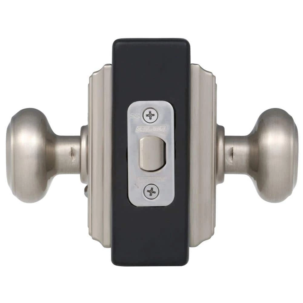 Schlage Georgian Satin Nickel Passage Hall/Closet Door Knob with Addison Trim - Image 3
