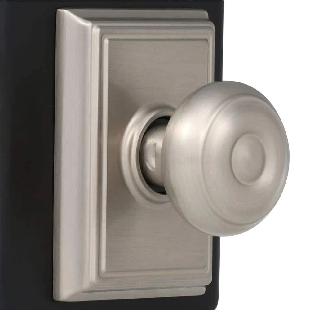 Schlage Georgian Satin Nickel Passage Hall/Closet Door Knob with Addison Trim - Image 2