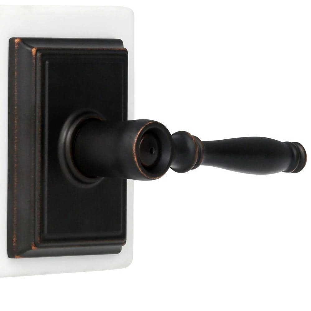 Schlage Birmingham Aged Bronze Privacy Bed/Bath Door Handle with Addison Trim - Image 3