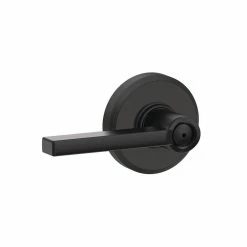 Schlage Latitude Matte Black Privacy Bed/Bath Door Handle