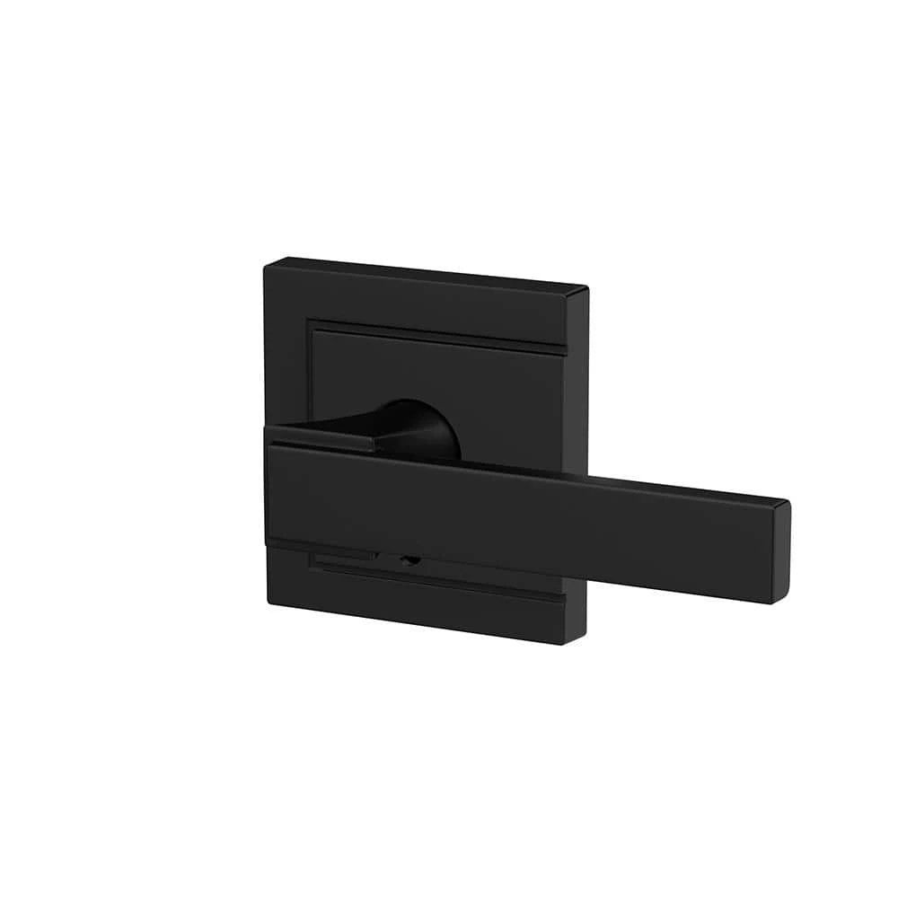 Schlage Custom Northbrook Matte Black Upland Trim Combined Interior Door Lever - Image 5
