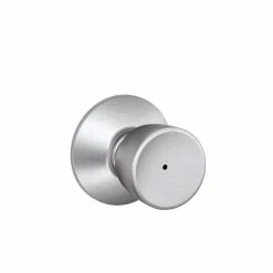 Schlage Bell Satin Chrome Privacy Bed/Bath Door Knob