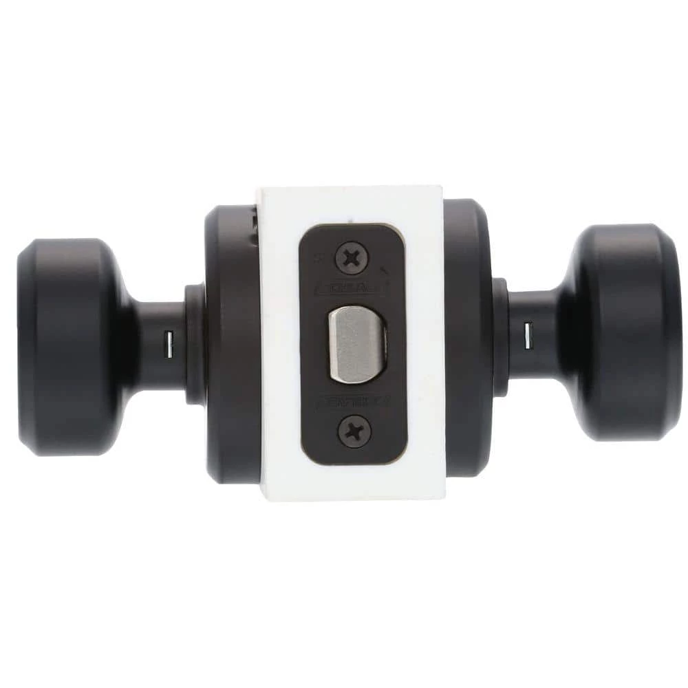 Schlage Bowery Matte Black Privacy Bed/Bath Door Knob with Greyson Trim - Image 2
