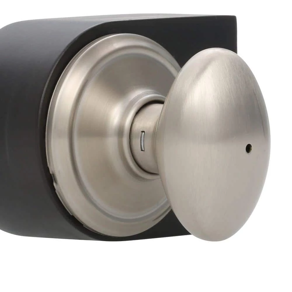 Schlage Siena Satin Nickel Privacy Bed/Bath Door Knob - Image 2